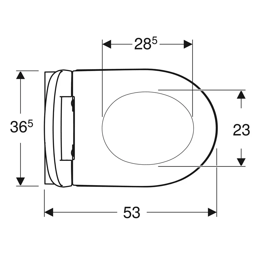 501.664.00.1 Geberit iCon Комплект из подвесного безободкового унитаза Rimfree c тонким сиденьем и быстросъемной крышкой с микролифтом (замена 500.784.01.1)
