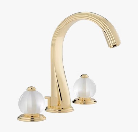 Смеситель для раковины THG Mandarine satin crystal, золотистый PVD (U1E H52 151)