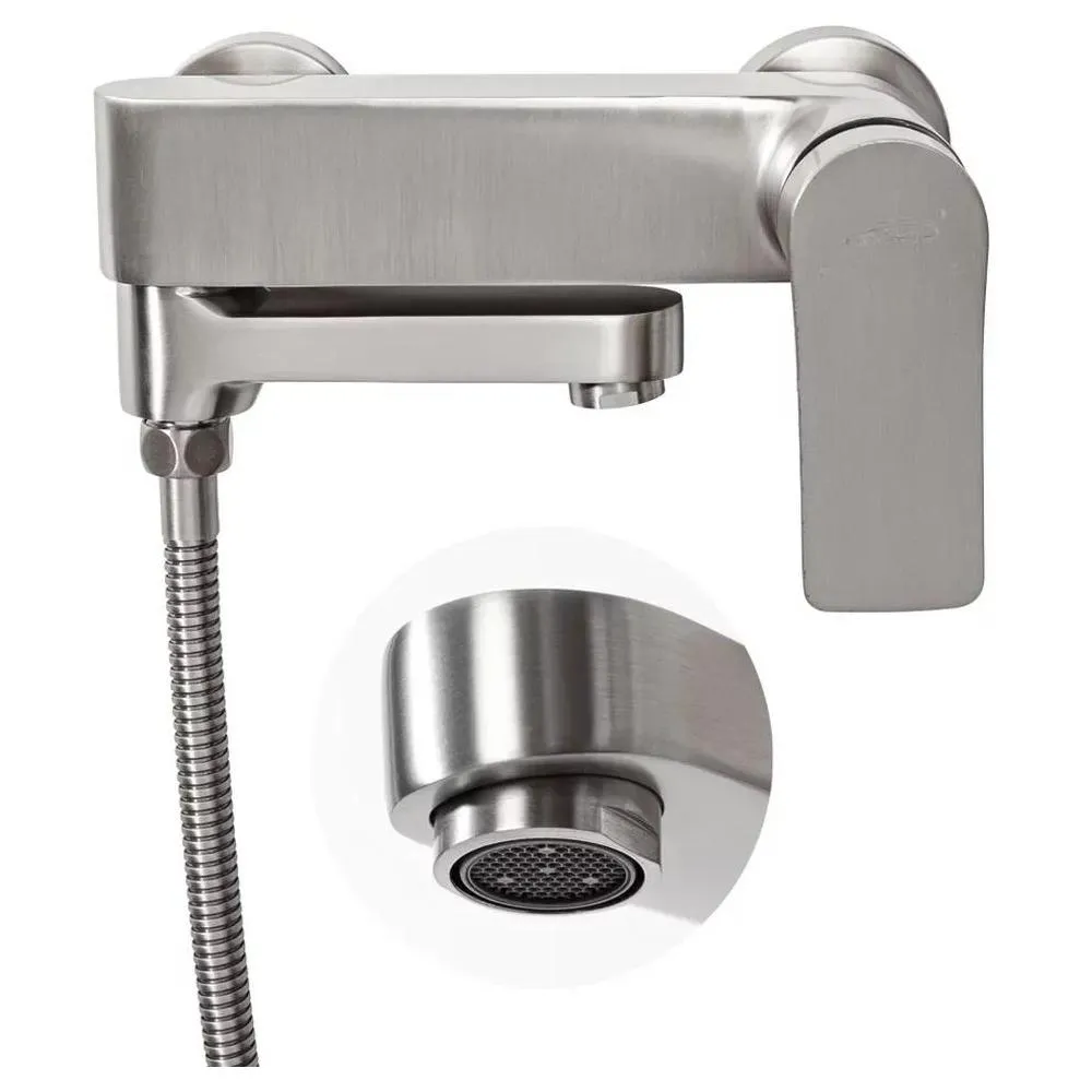 Смеситель для ванны Hansberge H4010NK, никель