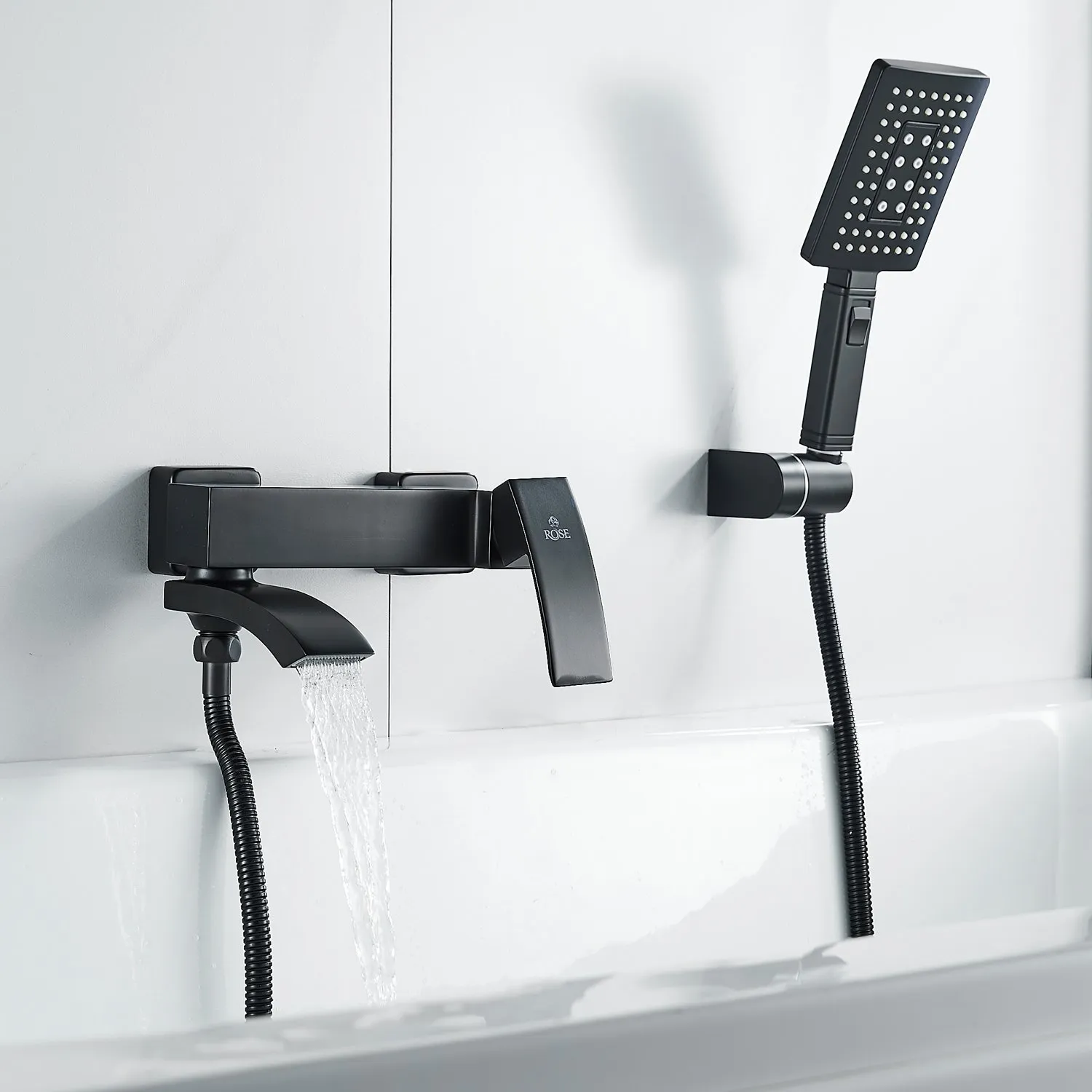 Смеситель для ванны Rose R1552H, черный