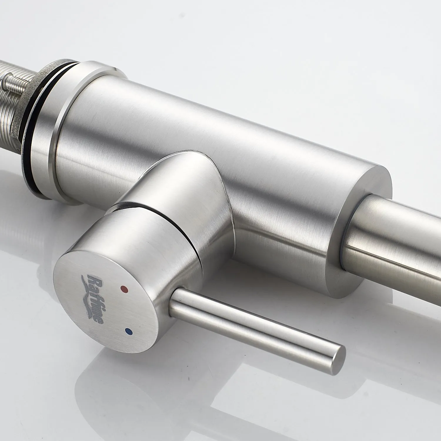 Смеситель для кухни с мультифункциональным изливом Raffine F203L, сатин