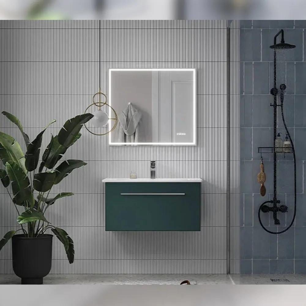 Тумба с раковиной подвесная Velvex Posse tp.POS.OSK.85.1Y верде, 85 см