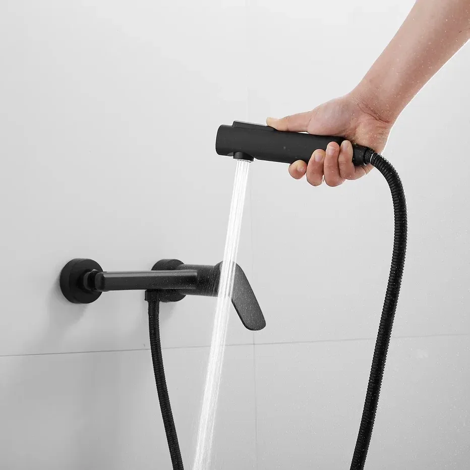 Гигиенический душ со смесителем Shevanik S8505H-1, черный