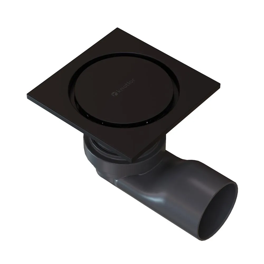Душевой трап точечный Knotlor SDSC100BL, матовый черный
