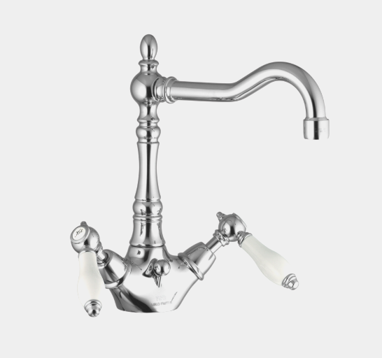 Смеситель для раковины Fima Carlo Frattini Herend, золото/белый (F5411OR)