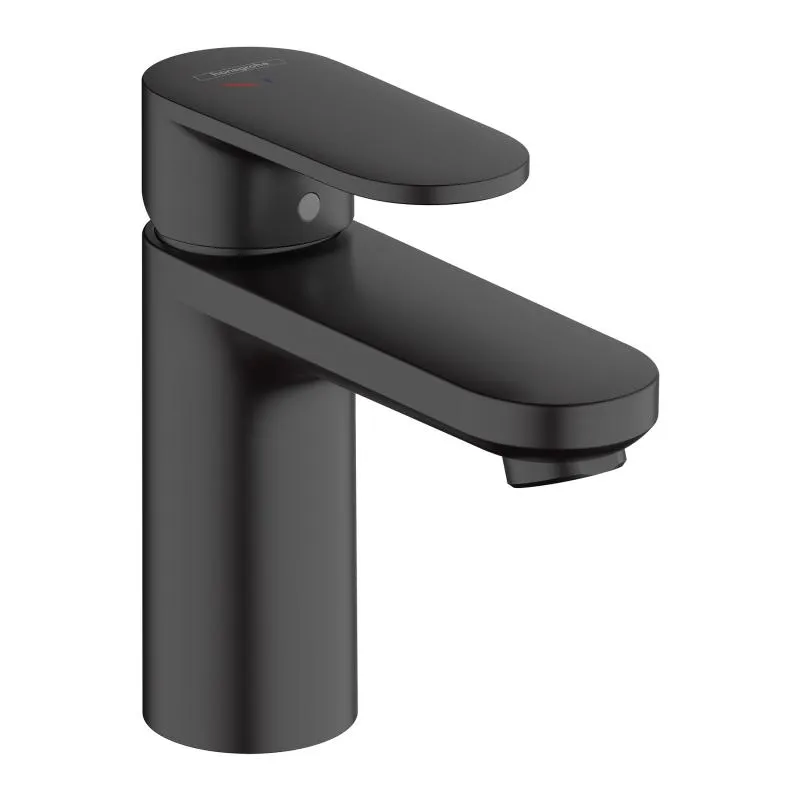 Смеситель для раковины HANSGROHE Vernis Blend со сливным гарнитуром, матовый чёрный (71551670)