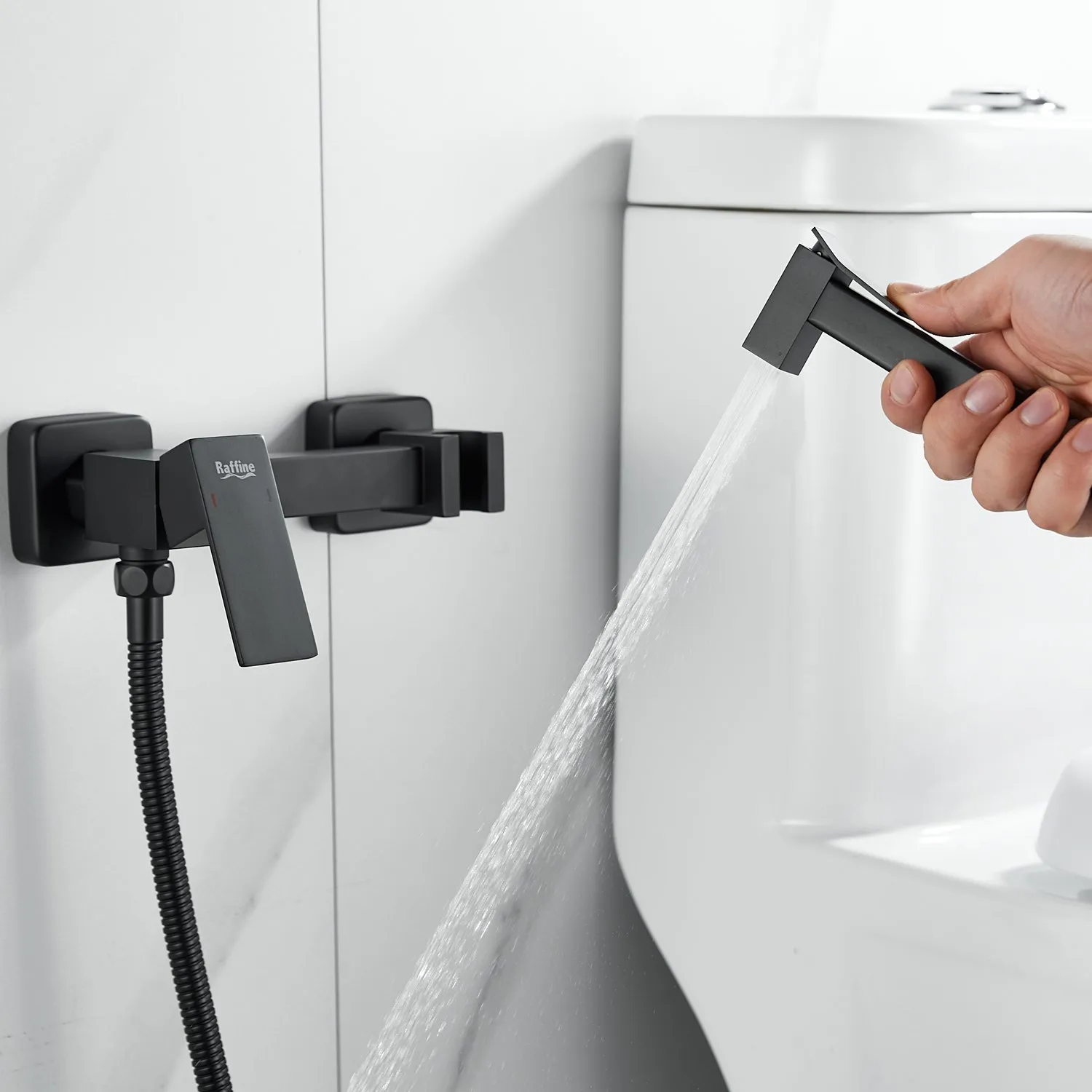 Гигиенический душ со смесителем Raffine F237H, черный