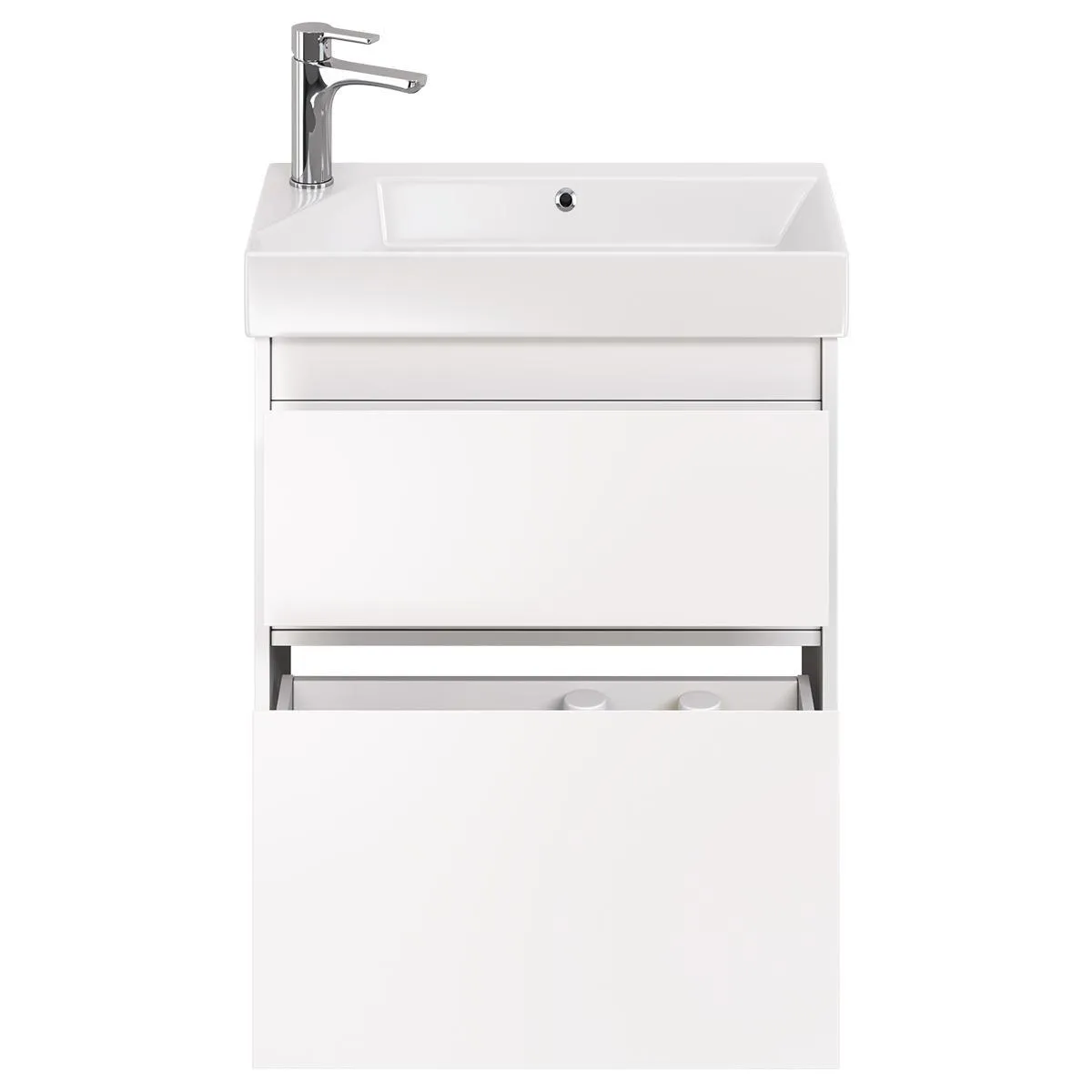 Тумба под раковину подвесная Dreja Slim 65 см, белый