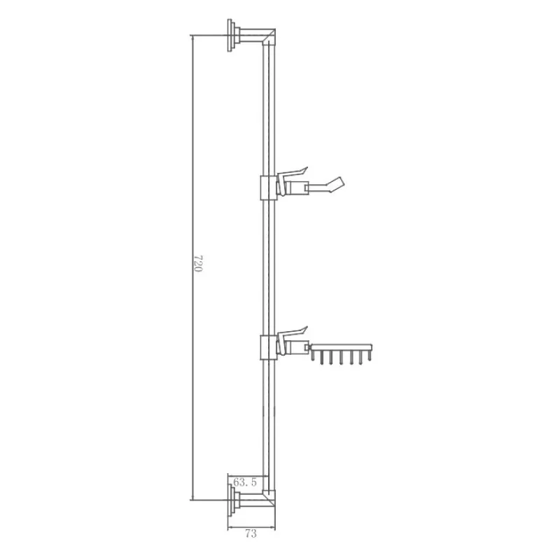 Душевой гарнитур D-Lin D63561, хром