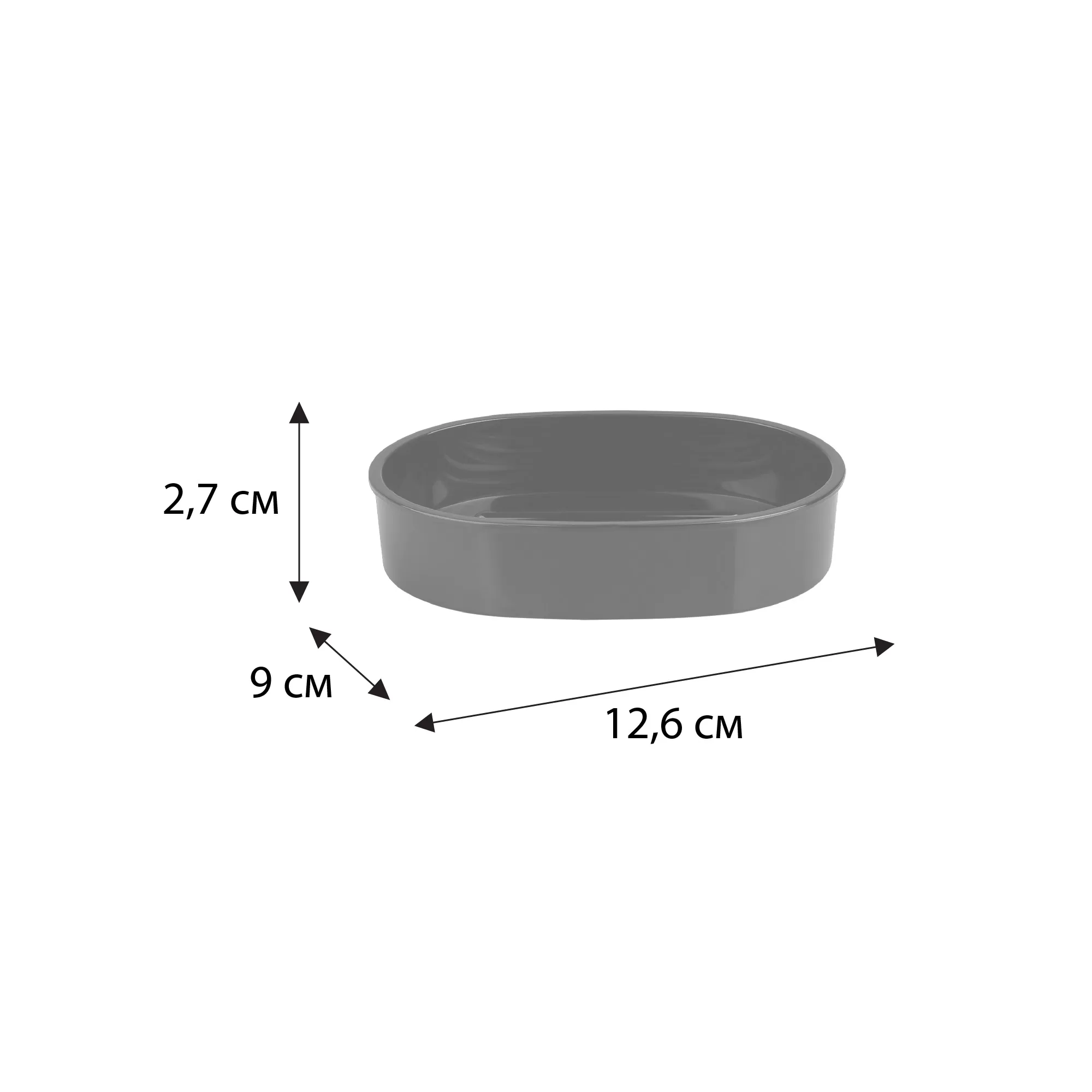 Мыльница FIXSEN ROUND BLACK (FX-454-4)