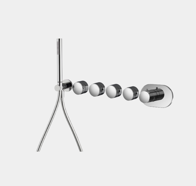 Смеситель для душа Fima Carlo Frattini Fimatherm, X Collection, на 4 потребителя, хром (F5628X4XCR)