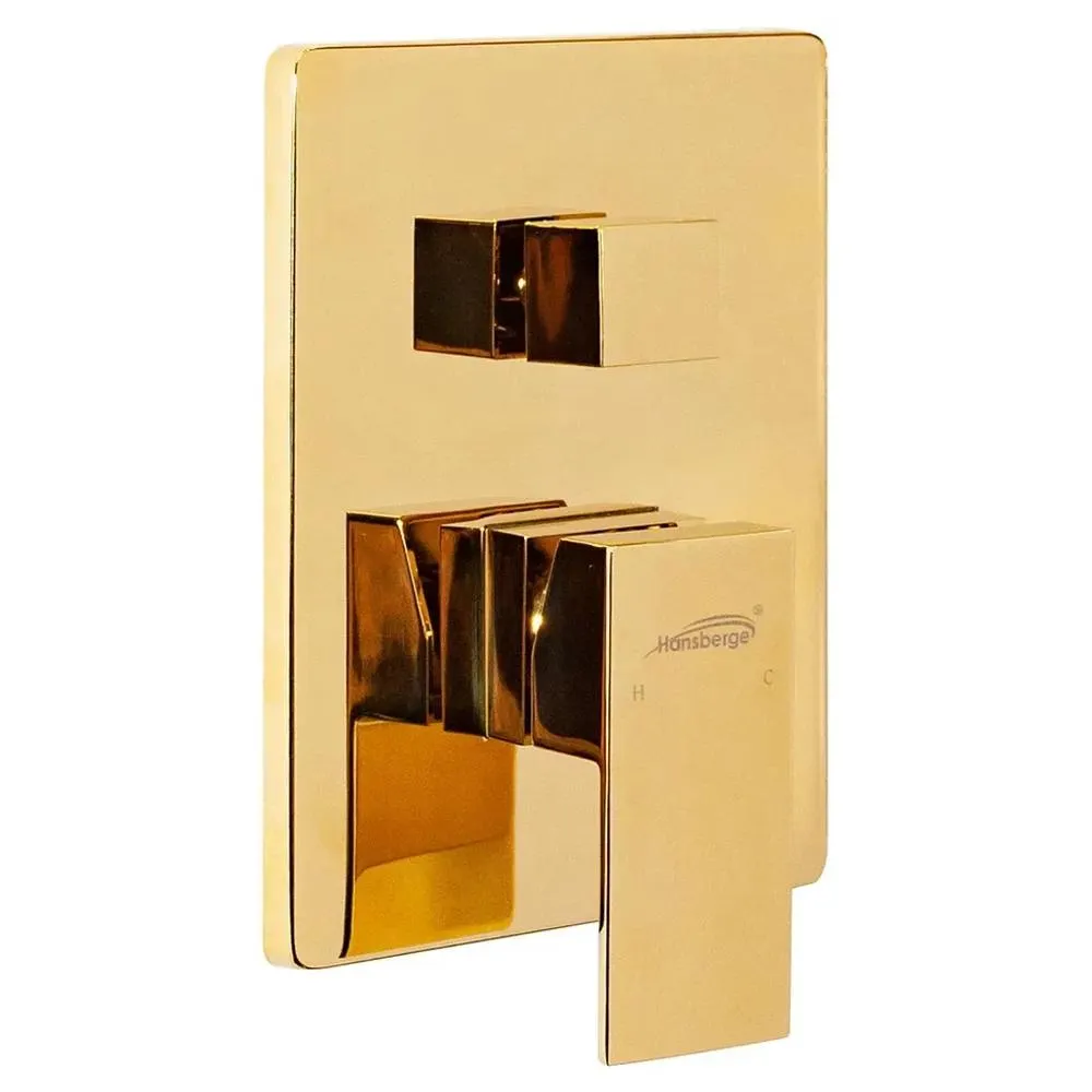 Душевая система встраиваемая (без излива) Hansberge H6070GO, золото