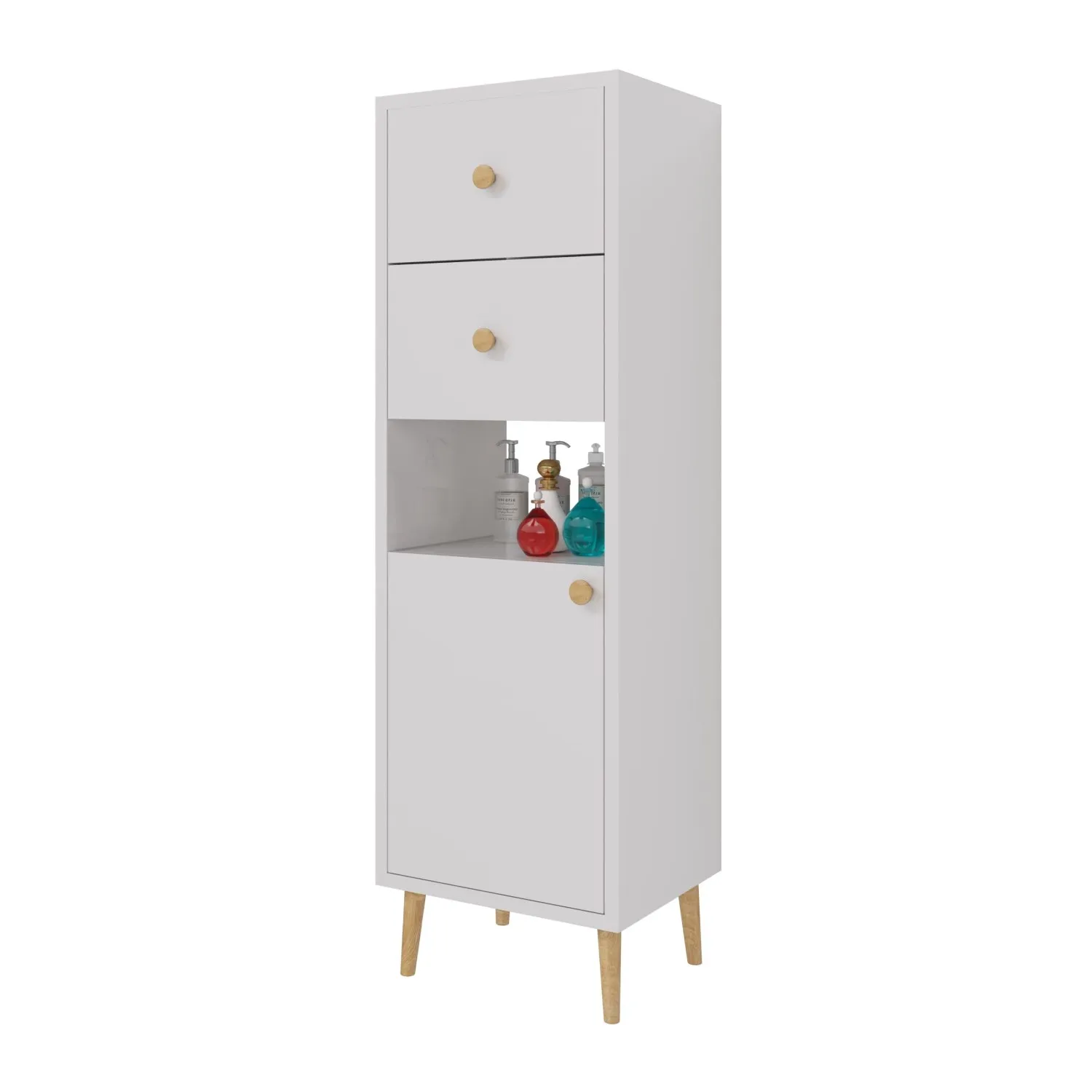 Шкаф напольный Dreja Luno 35 см, белый