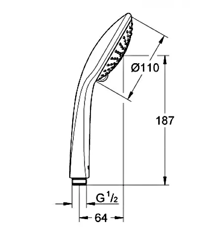 Душевая система Hansgrohe Croma 220 Showerpipe (27222000)