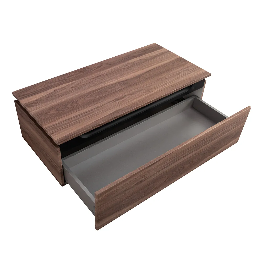 Тумба с одним выкатным ящиком Cezares Slider 966х480х315, Орех дымчатый (SLIDER-1000-1C-PI-NA-P)