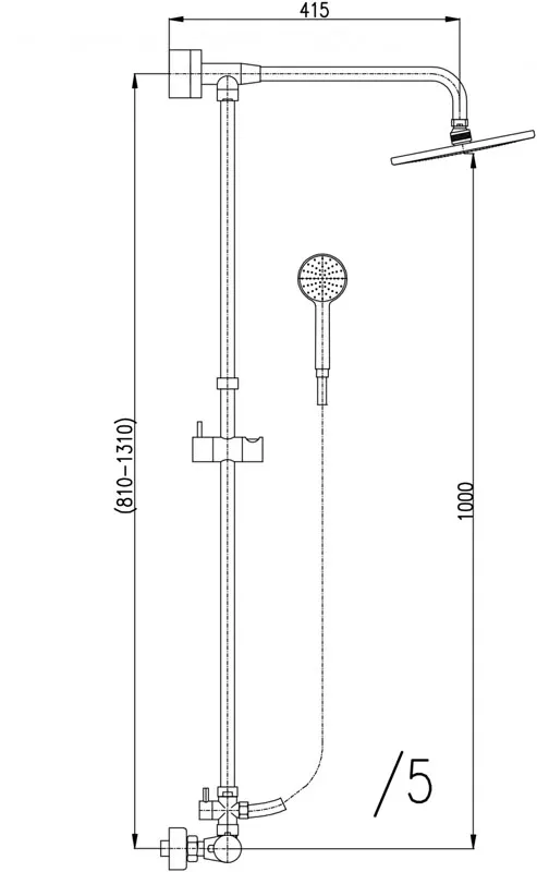 Душевая система Rav Slezak Dunaj Termostat TRM81.5/5-02