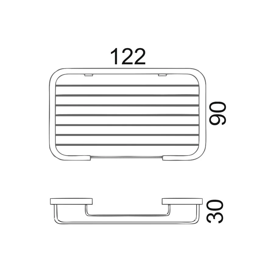 Мыльница D-Lin D201701, хром