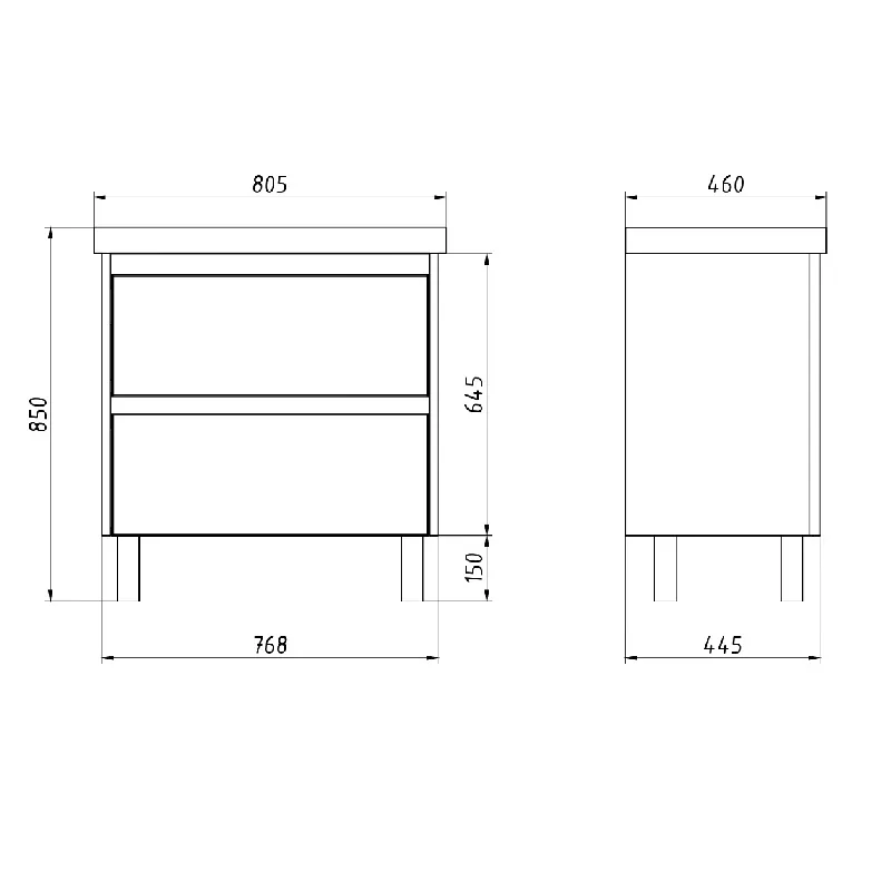 Тумба с раковиной подвесная/напольная Dreja Luxury Plus 80 см, белый