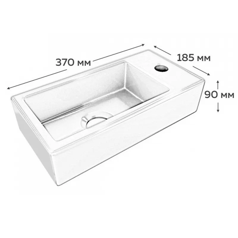 Раковина подвесная Maretti AR13PD38-844, белая