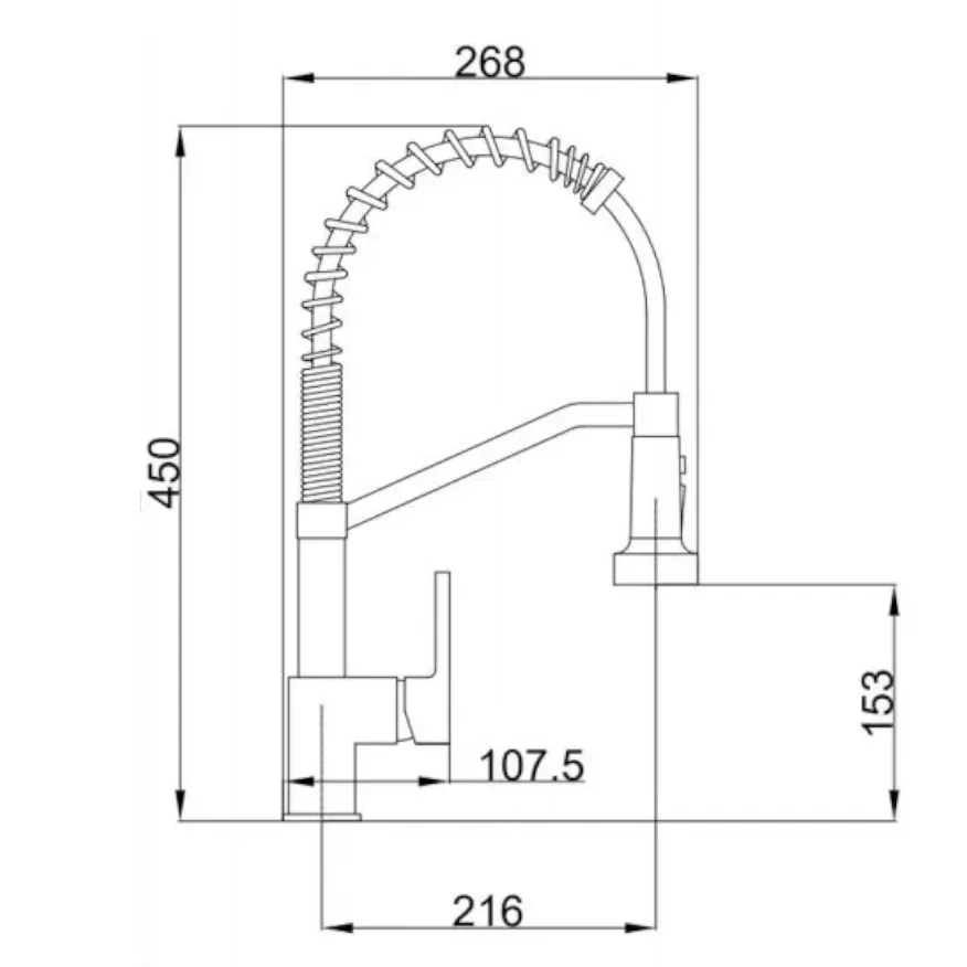 Смеситель для кухни HAIBA гибкий (HB73826)