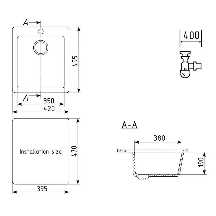 Кухонная мойка Ulgran U-404-307, терракот