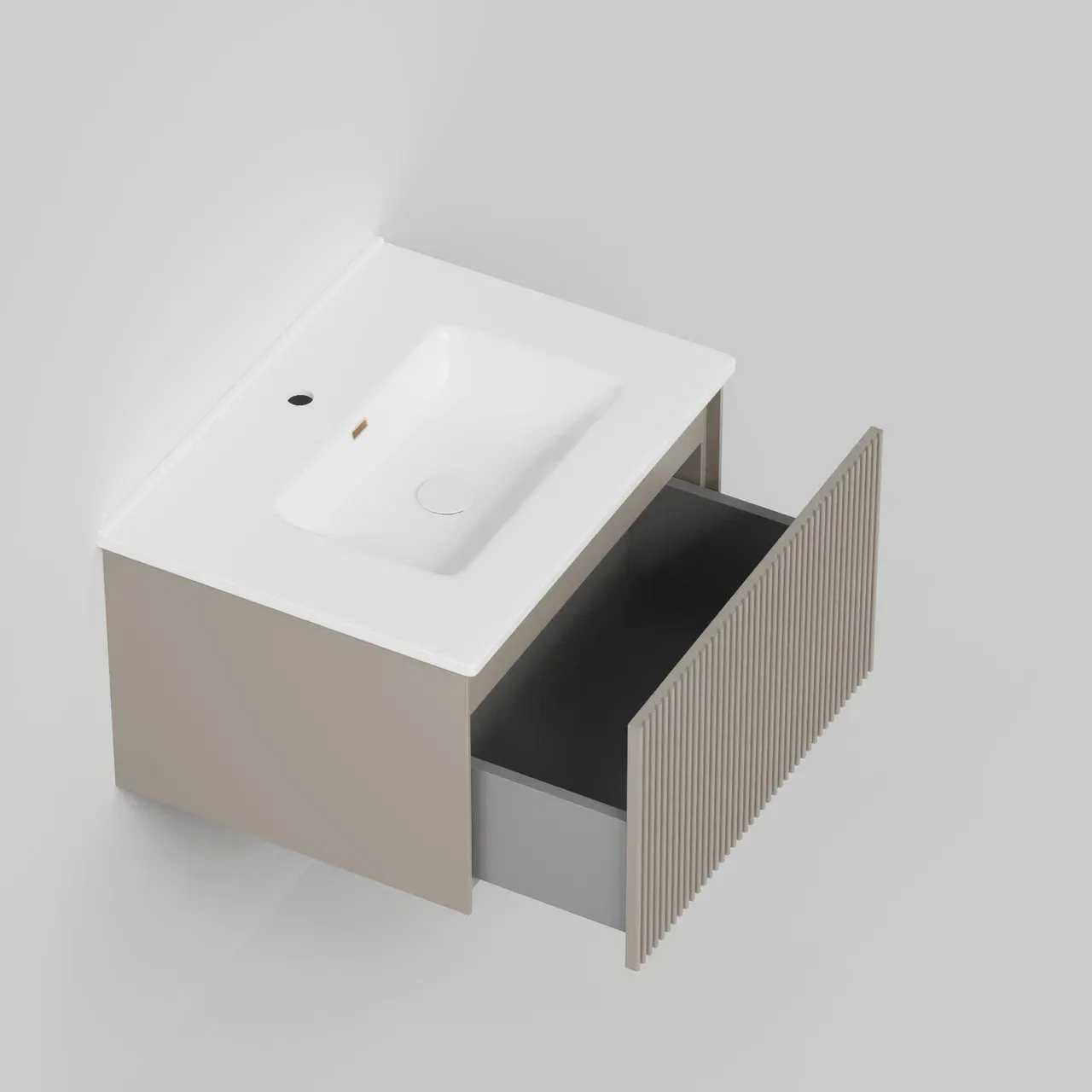 Тумба под раковину подвесная La Fenice Terra FNC-01-TER-C-60, бежевая