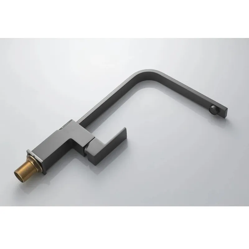 Смеситель для кухни Knotlor KN-21/GM, вороненая сталь