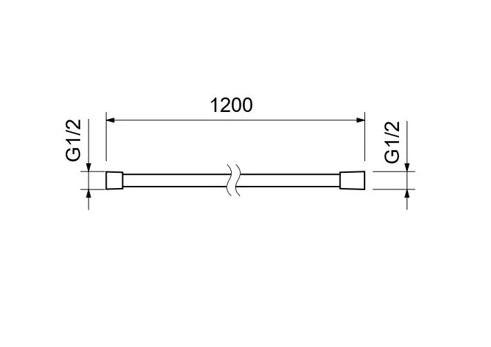 AQ2104BG шланг для душа 120 см ПВХ, шлиф. золото