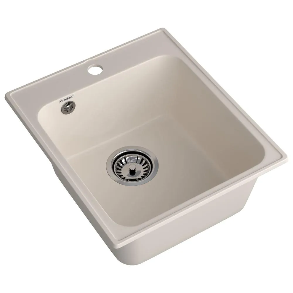 Кухонная мойка GranFest QUARZ 17, белый