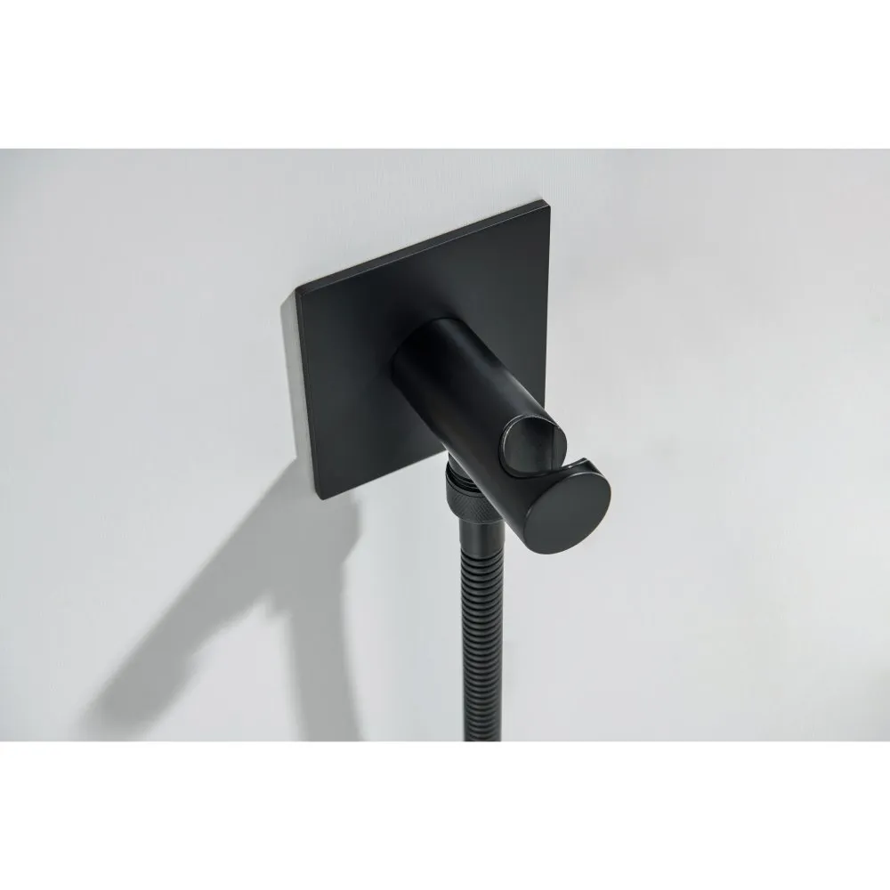 Комплект для гигиенического душа встроенный 2 отв. (смеситель + гигиеническая лейка + шланг) AQUATEK ОБЕРОН, матовый черный AQ1220MB