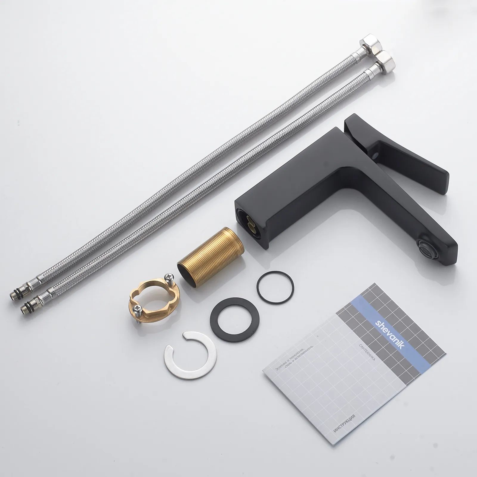 Смеситель для раковины Shevanik S4401H, черный