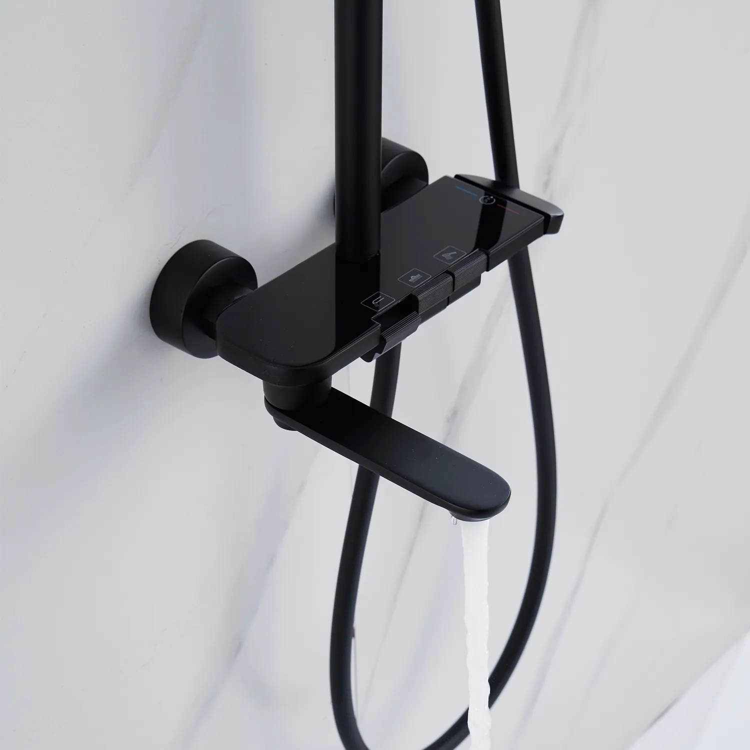 Душевая система Shevanik S4726H, черный