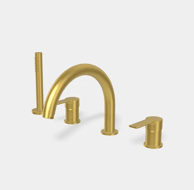 Смеситель для ванны и душа Fima Carlo Frattini Mast, золото брашированное (F3144NOS)