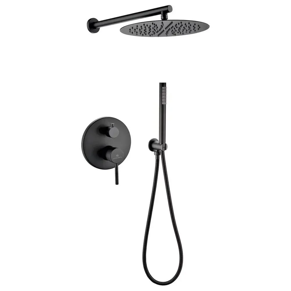 Душевая система встраиваемая (без излива) Grocenberg GB5099BL-3, черный