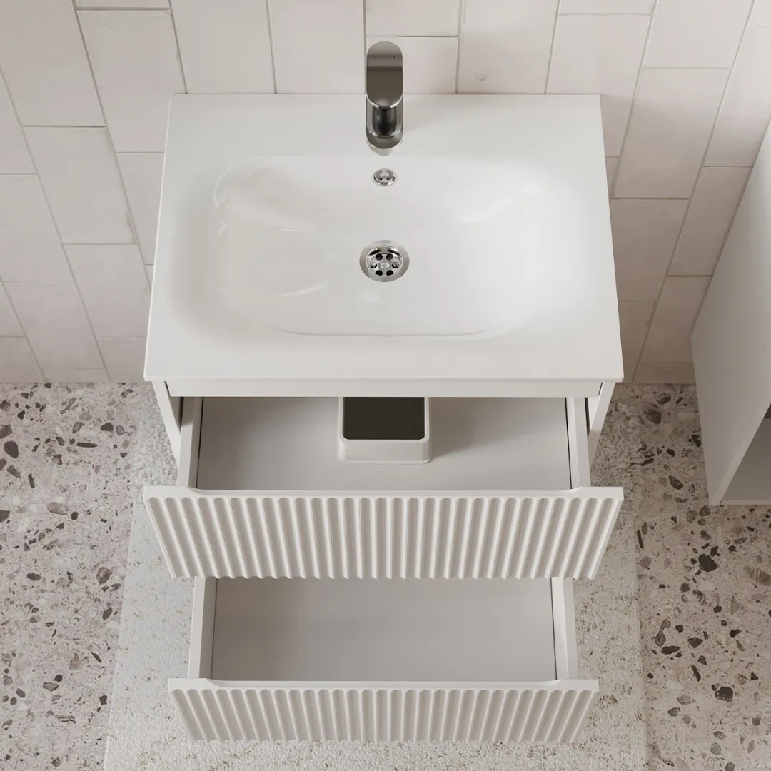 Тумба с раковиной подвесная (60см) Terminus Sicilia SIC10602900301O, белый