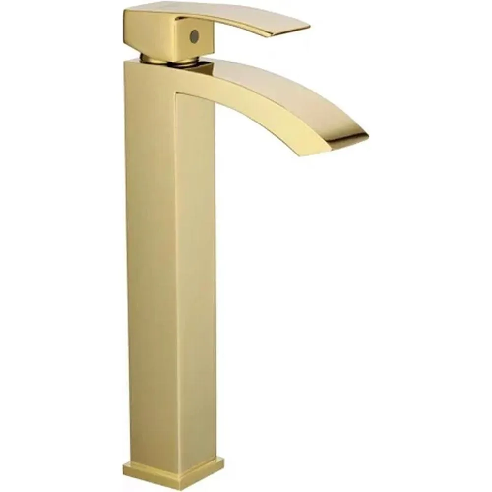 Смеситель для раковины высокий Grocenberg GB3007MG, матовое золото