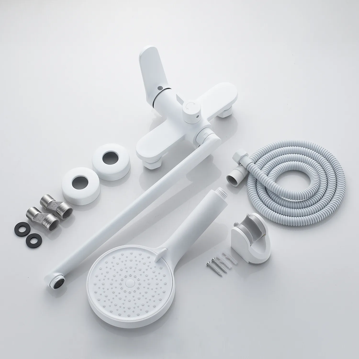 Смеситель для ванны Shevanik S4322C, белый