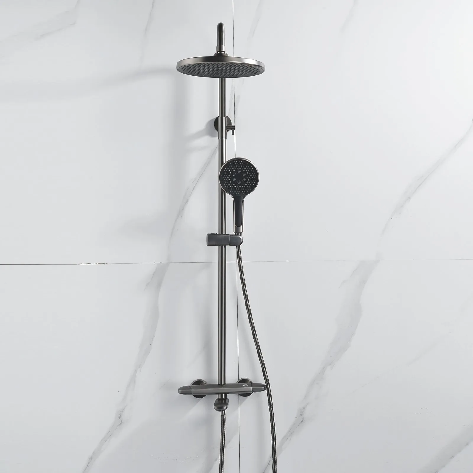 Душевая система Rose R3936T, оружейная сталь