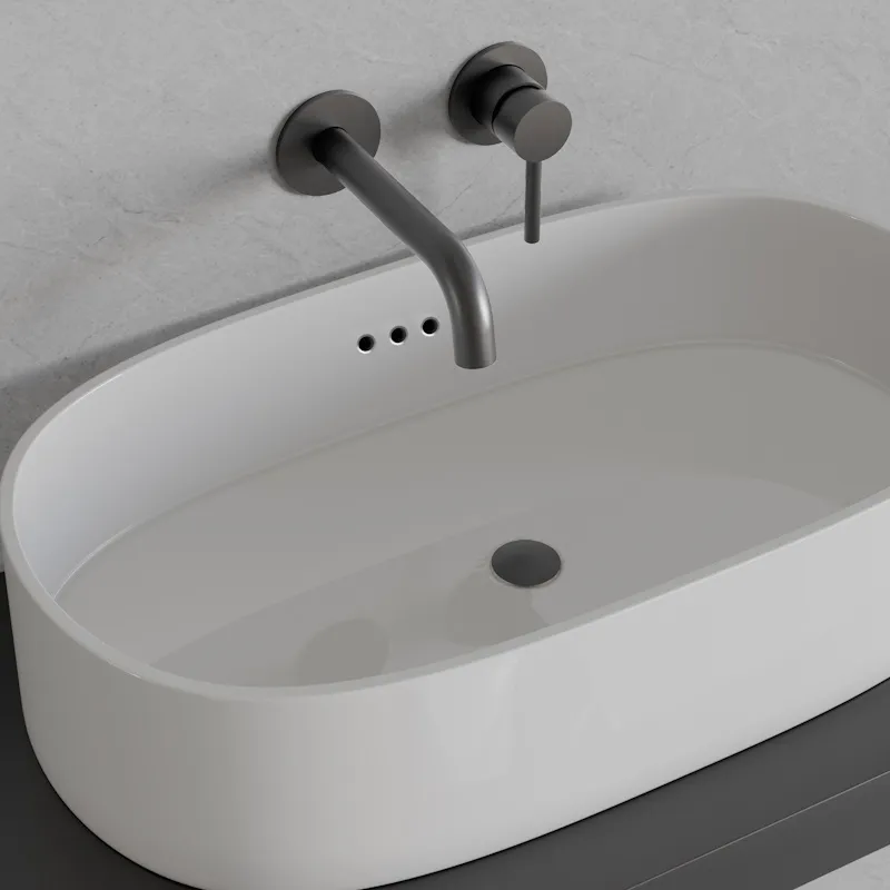 Донный клапан для раковины с переливом Knotlor BM9011GM, оружейная сталь