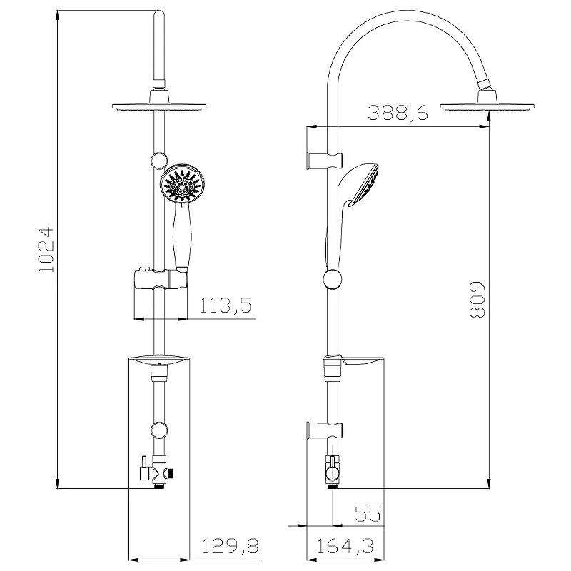Душевой гарнитур Lemark (LM8801C)