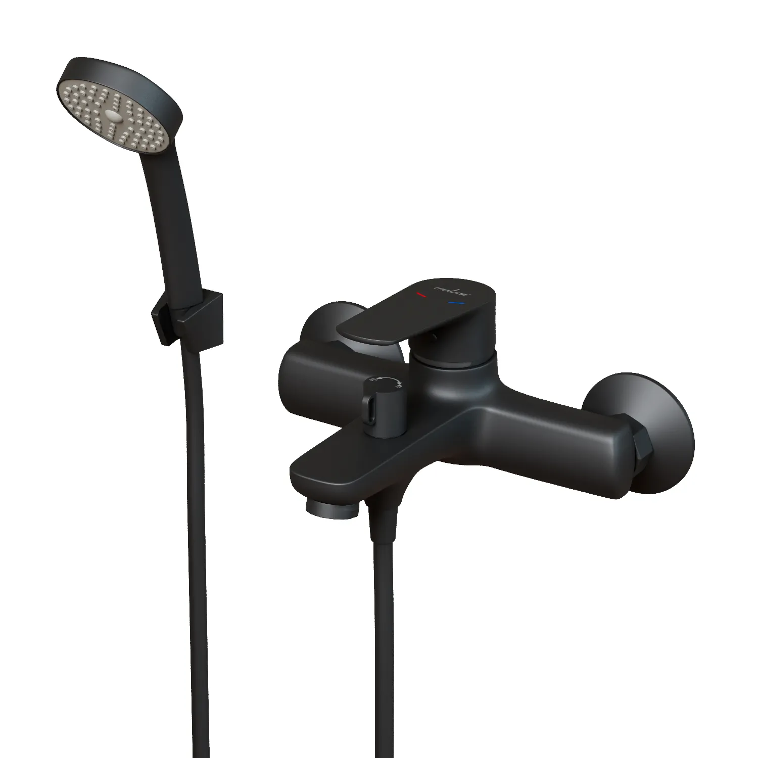 Смеситель для ванны 35k MIXLINE МЛ14-01 (ML14-01BL) ЧЕРНЫЙ (556603)