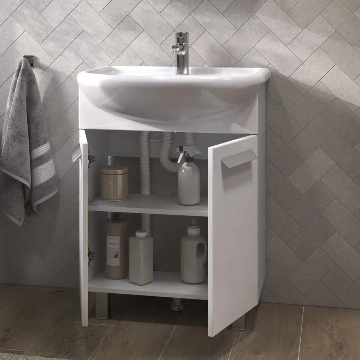 Тумба с раковиной напольная VIGO Hoska 230, 60 см