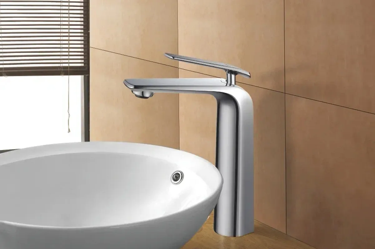 Смеситель для раковины высокий Rose R13 R1311, хром