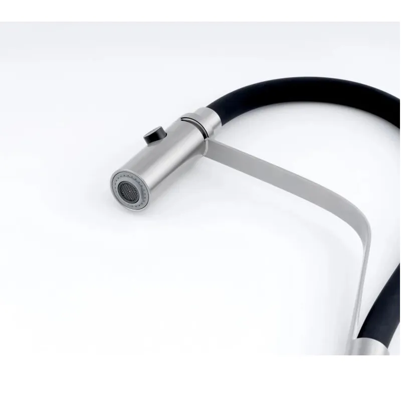 Смеситель для кухни с гибким изливом и режимом "душ" Knotlor SS-07, сатин