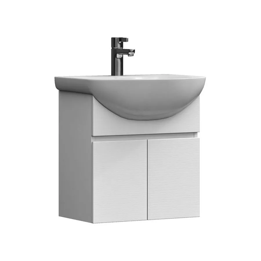 Тумба с раковиной подвесная VIGO Wing tp.WIN.BAL.50.2D белый, 50 см