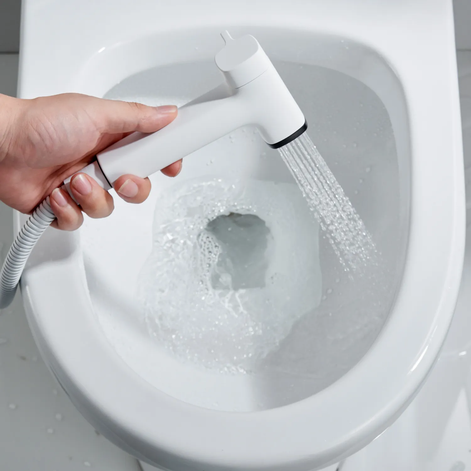 Гигиенический душ со смесителем Rose R2805C-1, белый