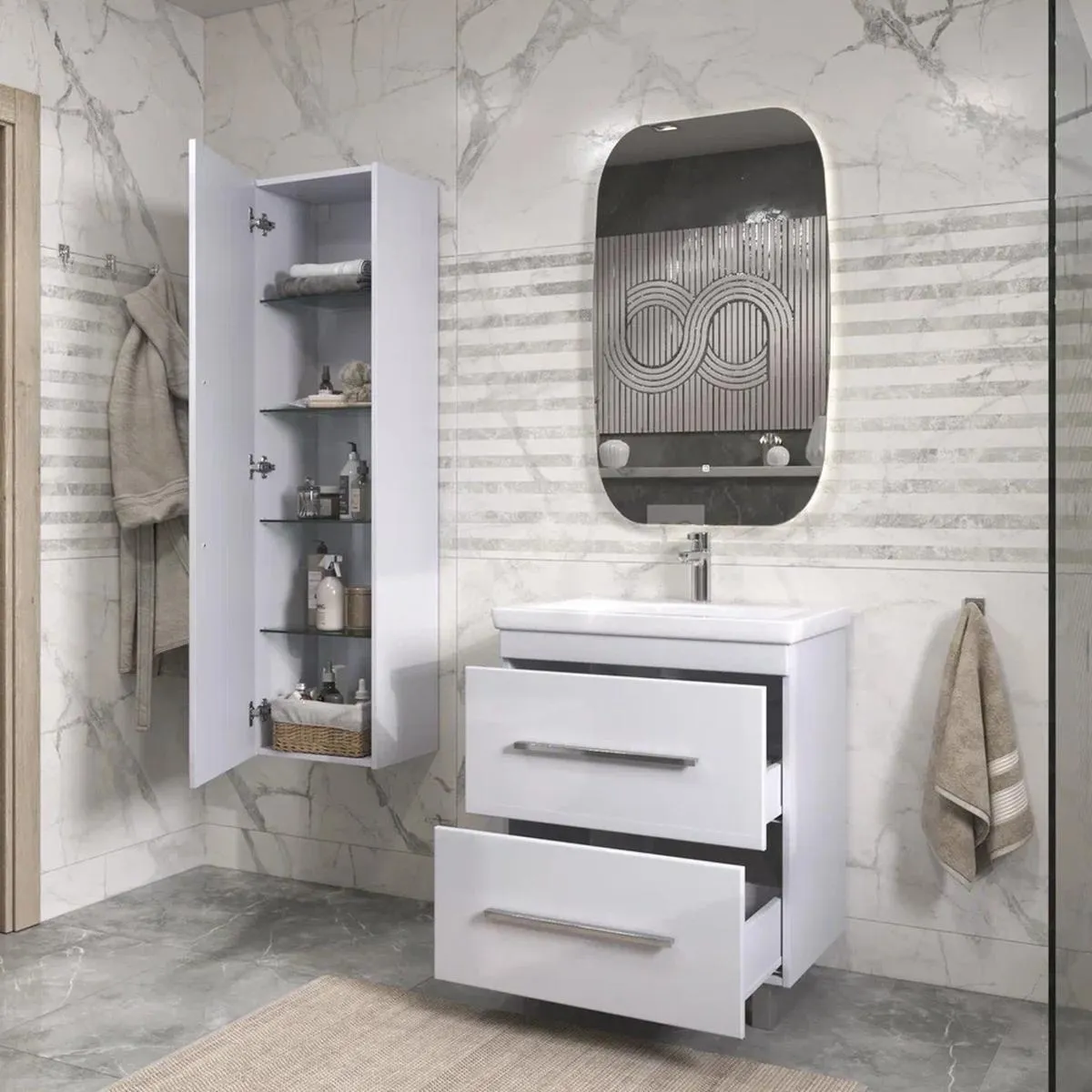 Тумба с раковиной напольная VIGO Land 020, 70 см