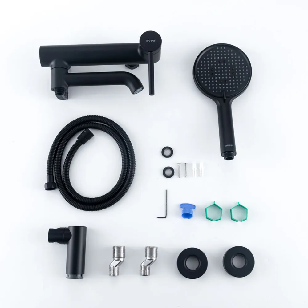 Смеситель для ванны GAPPO G3206-6, черный