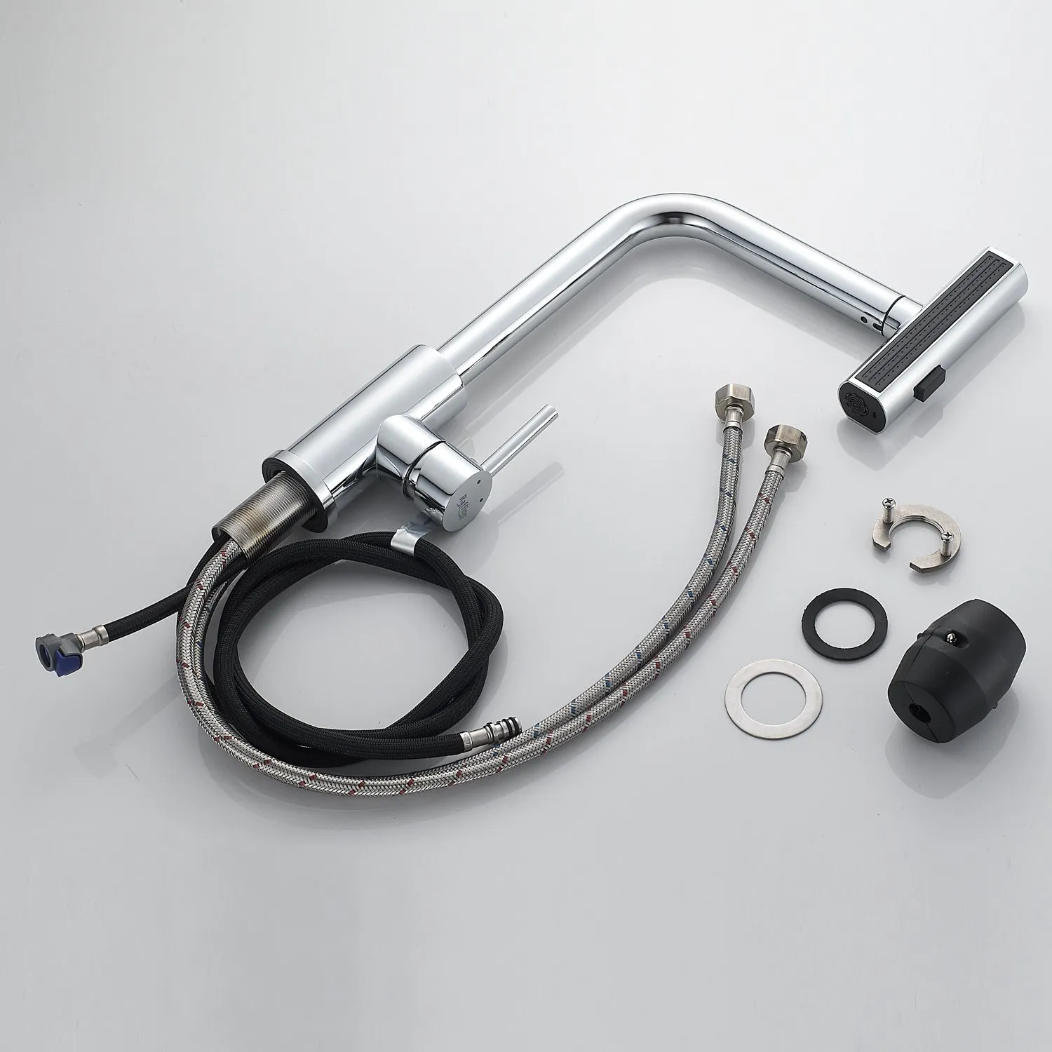 Смеситель для кухни с мультифункциональным изливом Raffine F203, хром