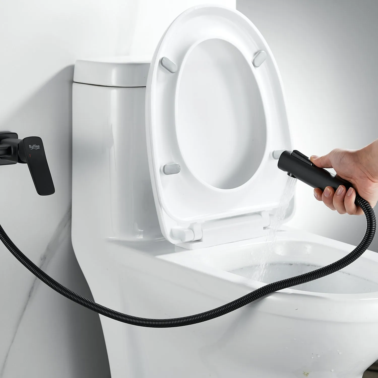 Гигиенический душ со смесителем Raffine F0599H-1, черный